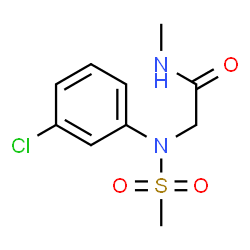 ChemSpider 2D Image | N~2~-(3-Chlorophenyl)-N-methyl-N~2~-(methylsulfonyl)glycinamide | C10H13ClN2O3S
