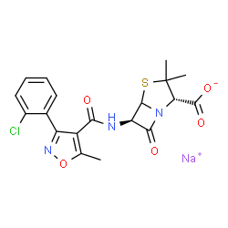ChemSpider 2D Image | Sodium cloxacillin | C19H17ClN3NaO5S