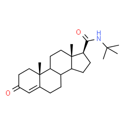 ChemSpider 2D Image | N-T-BUTYL-4-ANDROSTEN-3-ONE-17BETA-CARBOXAMIDE | C24H37NO2