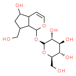 ChemSpider 2D Image | 5-hydroxy-7-(hydroxymethyl)-1,4a,5,6,7,7a-hexahydrocyclopenta[c]pyran-1-yl beta-D-glucopyranoside | C15H24O9