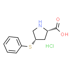 ChemSpider 2D Image | cis-4-Phenylthio-L-Proline HCl | C11H14ClNO2S