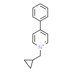 ChemSpider 2D Image | 1-(Cyclopropylmethyl)-4-phenylpyridinium | C15H16N