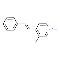 ChemSpider 2D Image | 1,3-Dimethyl-4-[(E)-2-phenylvinyl]pyridinium | C15H16N