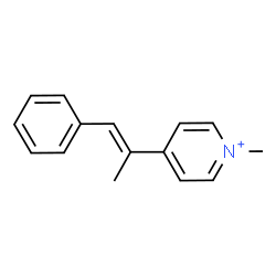 ChemSpider 2D Image | 1-Methyl-4-[(1E)-1-phenyl-1-propen-2-yl]pyridinium | C15H16N
