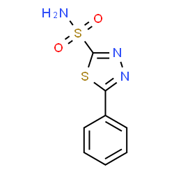 ChemSpider 2D Image | 5-Phenyl-1,3,4-thiadiazole-2-sulfonamide | C8H7N3O2S2