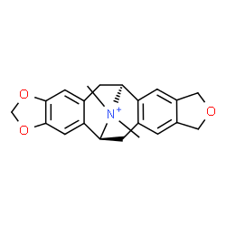 ChemSpider 2D Image | (1S,12S)-23,23-Dimethyl-5,7,17-trioxa-23-azoniahexacyclo[10.10.1.0~2,10~.0~4,8~.0~13,21~.0~15,19~]tricosa-2(10),3,8,13(21),14,19-hexaene | C21H22NO3