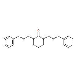 ChemSpider 2D Image | 2,6-Bis(3-phenyl-2-propen-1-ylidene)cyclohexanone | C24H22O