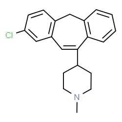 ChemSpider 2D Image | 4-(2-Chloro-5H-dibenzo[a,d][7]annulen-10-yl)-1-methylpiperidine | C21H22ClN