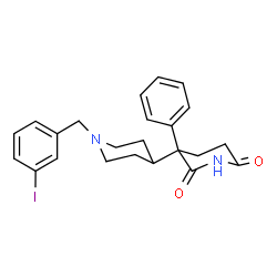 ChemSpider 2D Image | 1'-(3-Iodobenzyl)-3-phenyl-3,4'-bipiperidine-2,6-dione | C23H25IN2O2