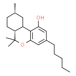ChemSpider 2D Image | (6aR,9S)-6,6,9-Trimethyl-3-pentyl-6a,7,8,9,10,10a-hexahydro-6H-benzo[c]chromen-1-ol | C21H32O2