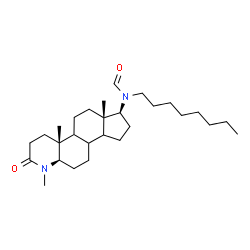 ChemSpider 2D Image | N-Octyl-N-[(4aR,6aS,7S,11aR)-1,4a,6a-trimethyl-2-oxohexadecahydro-1H-indeno[5,4-f]quinolin-7-yl]formamide | C28H48N2O2