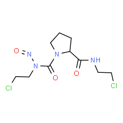 ChemSpider 2D Image | N~1~,N~2~-Bis(2-chloroethyl)-N~1~-nitroso-1,2-pyrrolidinedicarboxamide | C10H16Cl2N4O3