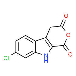 ChemSpider 2D Image | 7-Chloro-4,9-dihydropyrano[3,4-b]indole-1,3-dione | C11H6ClNO3