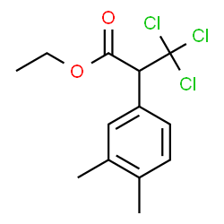 ChemSpider 2D Image | Ethyl 3,3,3-trichloro-2-(3,4-dimethylphenyl)propanoate | C13H15Cl3O2