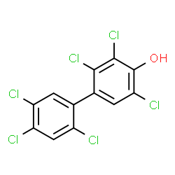 ChemSpider 2D Image | 2,2',3,4',5,5'-Hexachloro-4-biphenylol | C12H4Cl6O