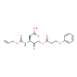ChemSpider 2D Image | (3S)-3-{[(Allyloxy)carbonyl]amino}-4-oxo-5-[(3-phenoxypropanoyl)oxy]pentanoic acid | C18H21NO8