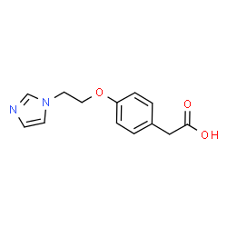 ChemSpider 2D Image | {4-[2-(1H-Imidazol-1-yl)ethoxy]phenyl}acetic acid | C13H14N2O3