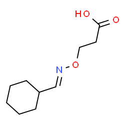 ChemSpider 2D Image | 3-{[(E)-(Cyclohexylmethylene)amino]oxy}propanoic acid | C10H17NO3