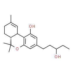ChemSpider 2D Image | (6aR)-3-(3-Hydroxypentyl)-6,6,9-trimethyl-6a,7,8,10a-tetrahydro-6H-benzo[c]chromen-1-ol | C21H30O3