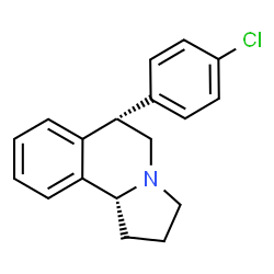 ChemSpider 2D Image | (6S,10bR)-6-(4-Chlorophenyl)-1,2,3,5,6,10b-hexahydropyrrolo[2,1-a]isoquinoline | C18H18ClN