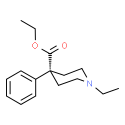 ChemSpider 2D Image | Ethyl 1-ethyl-4-phenyl-4-piperidinecarboxylate | C16H23NO2