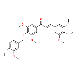 ChemSpider 2D Image | (2E)-1-{4-[(3,4-Dimethoxybenzyl)oxy]-3,5-dimethoxyphenyl}-3-(3,4,5-trimethoxyphenyl)-2-propen-1-one | C29H32O9