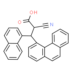 ChemSpider 2D Image | 2-Cyano-3-(1-naphthyl)-3-(4-phenanthryl)propanoic acid | C28H19NO2
