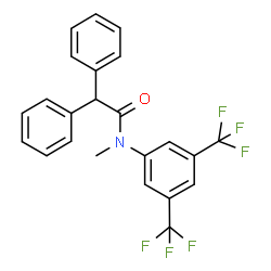 ChemSpider 2D Image | N-[3,5-Bis(trifluoromethyl)phenyl]-N-methyl-2,2-diphenylacetamide | C23H17F6NO