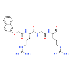 ChemSpider 2D Image | N~2~-[(2-Naphthyloxy)acetyl]-L-arginyl-N-(5-carbamimidamido-1-oxo-2-pentanyl)glycinamide | C26H37N9O5