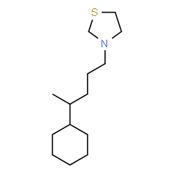 ChemSpider 2D Image | 3-(4-Cyclohexylpentyl)-1,3-thiazolidine | C14H27NS