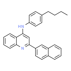 ChemSpider 2D Image | N-(4-Butylphenyl)-2-(2-naphthyl)-4-quinolinamine | C29H26N2