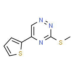 ChemSpider 2D Image | 3-(Methylsulfanyl)-5-(2-thienyl)-1,2,4-triazine | C8H7N3S2