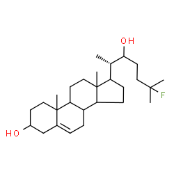 ChemSpider 2D Image | (8xi,9xi,10xi,13xi,14xi,17xi)-25-Fluorocholest-5-ene-3,22-diol | C27H45FO2