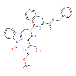 ChemSpider 2D Image | benzyl N-(tert-butoxycarbonyl)-L-seryl-1-formyl-D-tryptophyl-L-phenylalaninate | C36H40N4O8