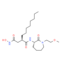 ChemSpider 2D Image | (2R)-N~4~-Hydroxy-N~1~-[(3S)-1-(2-methoxyethyl)-2-oxo-3-azepanyl]-2-octylsuccinamide | C21H39N3O5