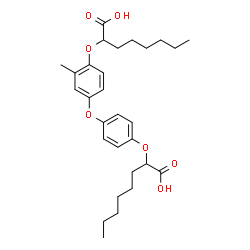 ChemSpider 2D Image | 2-(4-{4-[(1-Carboxyheptyl)oxy]-3-methylphenoxy}phenoxy)octanoic acid | C29H40O7