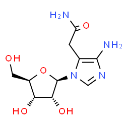 ChemSpider 2D Image | 5-(2-Amino-2-oxoethyl)-1-(beta-D-ribofuranosyl)-1H-imidazol-4-amine | C10H16N4O5