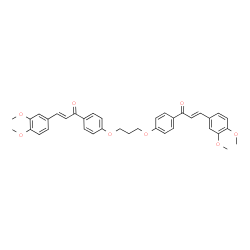 ChemSpider 2D Image | (2E,2'E)-1,1'-[1,3-Propanediylbis(oxy-4,1-phenylene)]bis[3-(3,4-dimethoxyphenyl)-2-propen-1-one] | C37H36O8