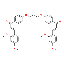 ChemSpider 2D Image | (2E,2'E)-1,1'-[1,3-Propanediylbis(oxy-4,1-phenylene)]bis[3-(2,4-dimethoxyphenyl)-2-propen-1-one] | C37H36O8