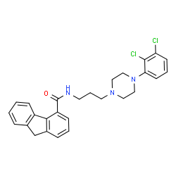 ChemSpider 2D Image | N-{3-[4-(2,3-Dichlorophenyl)-1-piperazinyl]propyl}-9H-fluorene-4-carboxamide | C27H27Cl2N3O