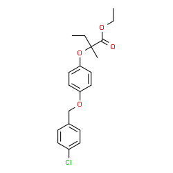 ChemSpider 2D Image | Ethyl 2-{4-[(4-chlorobenzyl)oxy]phenoxy}-2-methylbutanoate | C20H23ClO4