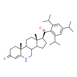 ChemSpider 2D Image | (1S,9aR,11aS)-9a,11a-Dimethyl-1-(2,4,6-triisopropylbenzoyl)-1,2,3,3a,3b,4,5,8,9,9a,9b,10,11,11a-tetradecahydro-7H-cyclopenta[i]phenanthridin-7-one | C34H49NO2