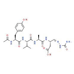 ChemSpider 2D Image | N-Acetyl-L-tyrosyl-L-valyl-N-[(1Z,2S)-1-(carbamoylhydrazono)-3-carboxy-2-propanyl]-L-alaninamide | C24H35N7O8