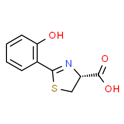 ChemSpider 2D Image | (4R)-2-(2-Hydroxyphenyl)-4,5-dihydro-1,3-thiazole-4-carboxylic acid | C10H9NO3S