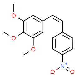 ChemSpider 2D Image | 1,2,3-Trimethoxy-5-[(Z)-2-(4-nitrophenyl)vinyl]benzene | C17H17NO5