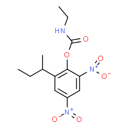 ChemSpider 2D Image | 2-sec-Butyl-4,6-dinitrophenyl ethylcarbamate | C13H17N3O6