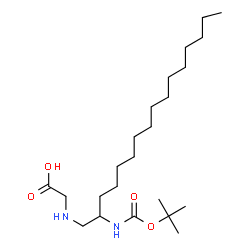 ChemSpider 2D Image | N-{2-[(tert-butoxycarbonyl)amino]hexadecyl}glycine | C23H46N2O4