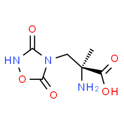 ChemSpider 2D Image | (2S)-2-Amino-3-(3,5-dioxo-1,2,4-oxadiazolidin-4-yl)-2-methylpropanoic acid | C6H9N3O5