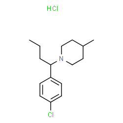 ChemSpider 2D Image | 1-[1-(4-Chlorophenyl)butyl]-4-methylpiperidine hydrochloride (1:1) | C16H25Cl2N