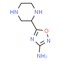 ChemSpider 2D Image | 5-(2-Piperazinyl)-1,2,4-oxadiazol-3-amine | C6H11N5O